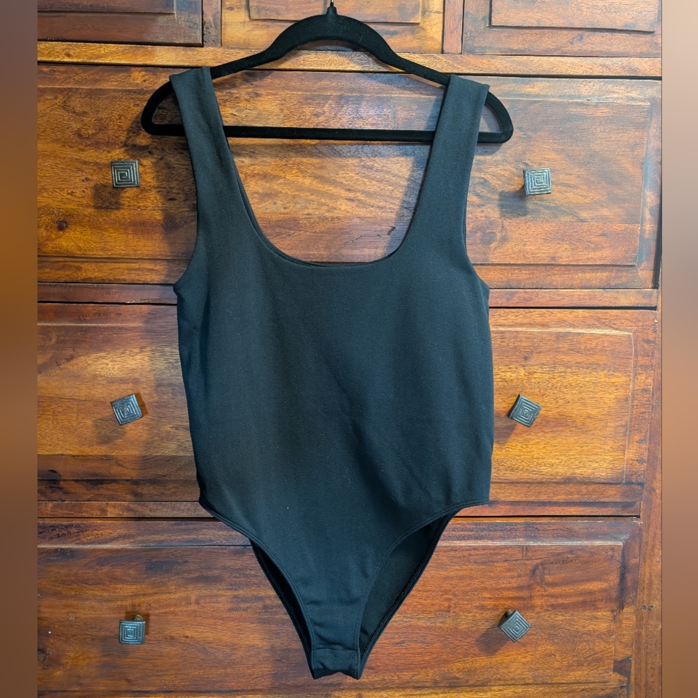 a new day Women's Black Bodysuit